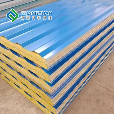 ساندویچ پانل عایق SMP PVF ورق سقفی ساندویچ 1000mm-1500mm عرض