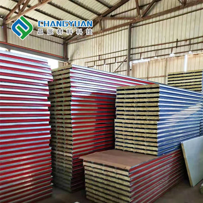 ساندویچ پانل عایق SMP PVF ورق سقفی ساندویچ 1000mm-1500mm عرض